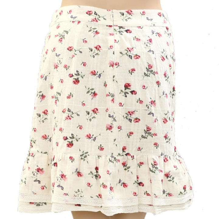 Sezane Floral Printed Short Mini Skirt