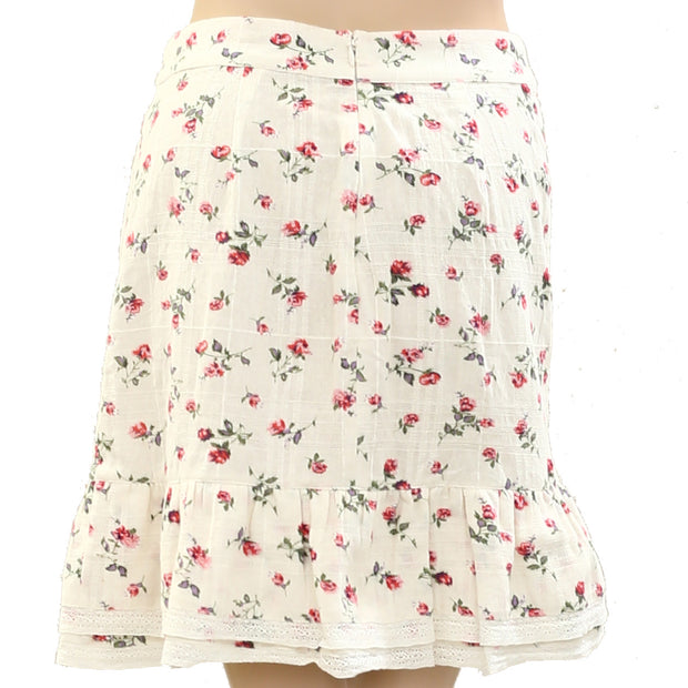 Sezane Floral Printed Short Mini Skirt