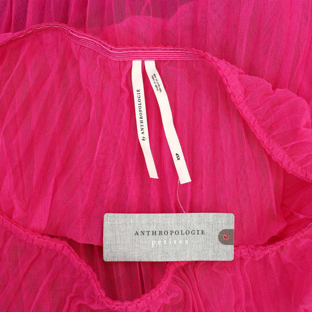 By Anthropologie Sunburst Pleated Sheer Midi Skirt