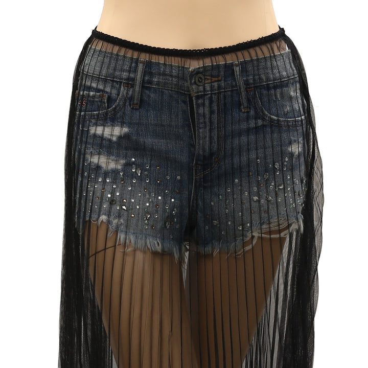 By Anthropologie Sunburst Pleated Sheer Midi Skirt
