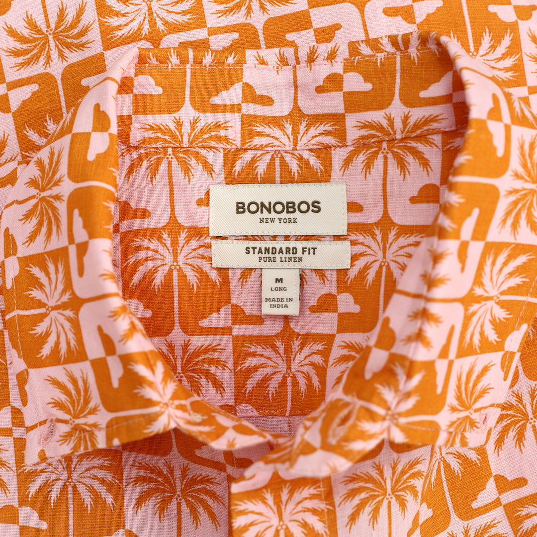 Bonobos Linen Riviera Shirt Lake Hall Palms Men's Shirt