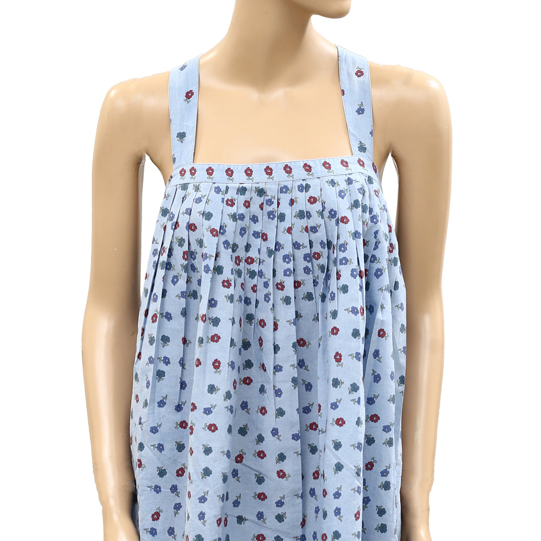 Free People Floral Printed Tank Mini Dress
