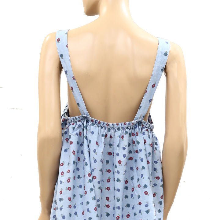 Free People Floral Printed Tank Mini Dress