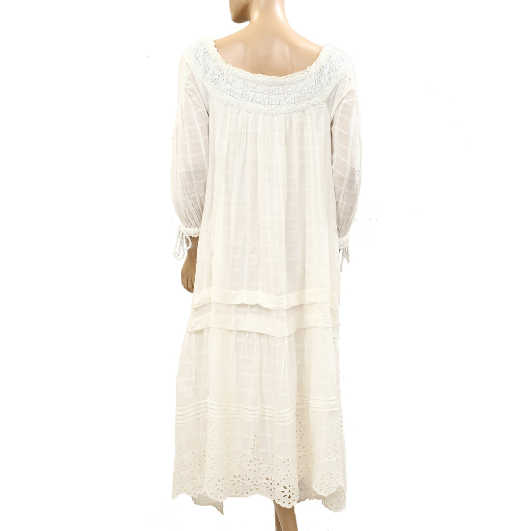 Free People Spencer Floral Eyelet Embroidered Lace Maxi Dress White Chocolate Couture Free People Spencer Floral Eyelet Embroidered Lace Maxi Dress White Chocolate Couture
