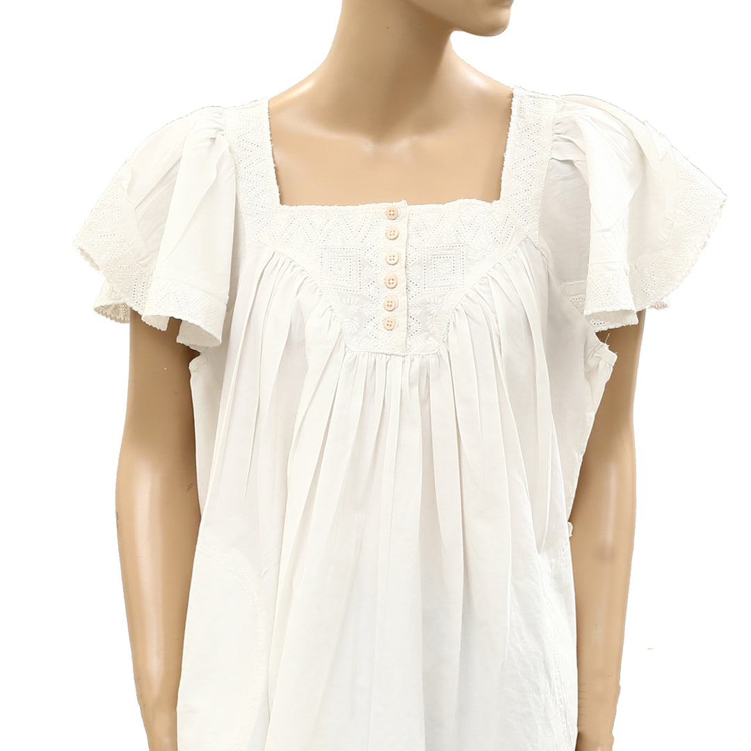 Free People We The Free Riley Embroidered Tunic Top