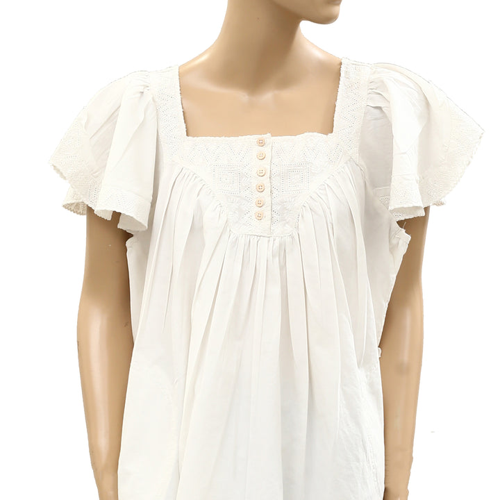 Free People We The Free Riley Embroidered Tunic Top