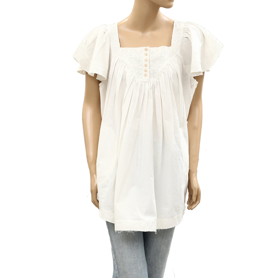 Free People We The Free Riley Embroidered Tunic Top