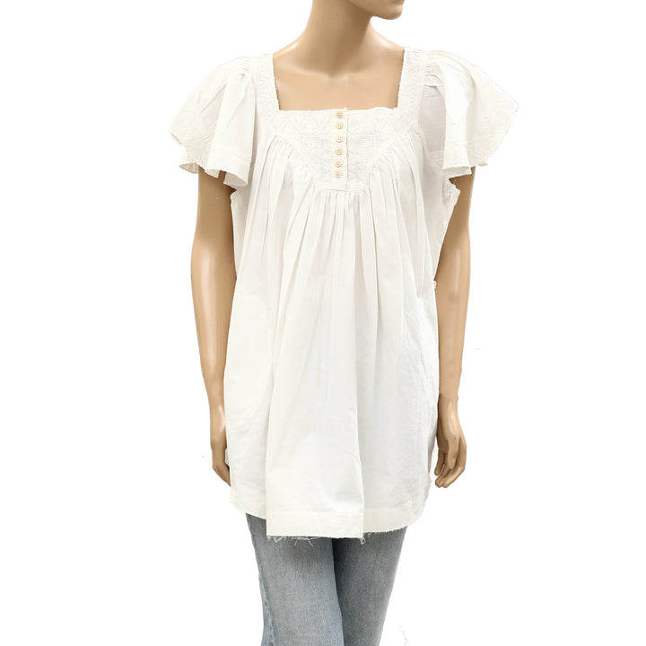 Free People We The Free Riley Embroidered Tunic Top