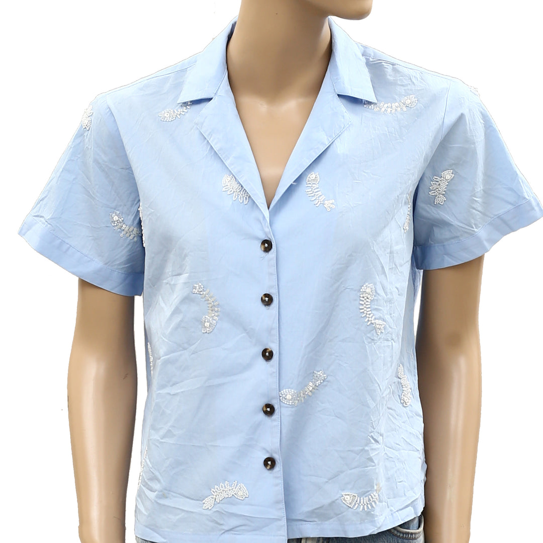 Anthropologie Maeve Buttondown Classic Surf Shirt