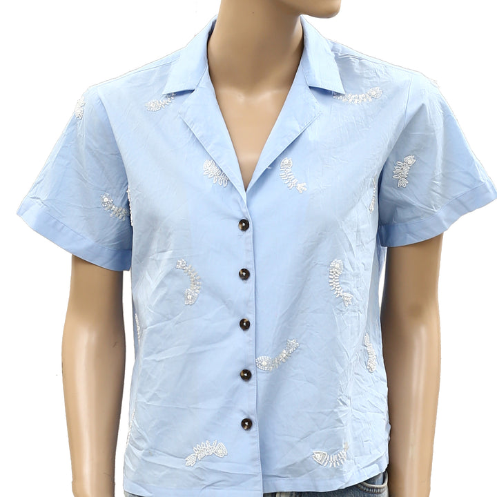 Anthropologie Maeve Buttondown Classic Surf Shirt