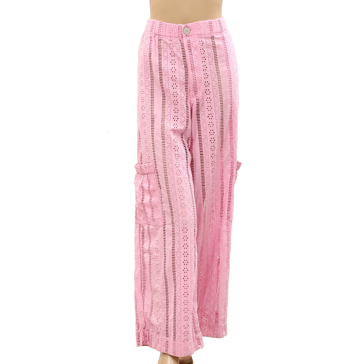 Damson Madder Alys Vacation Pant Trouser Eyelet Wide Leg