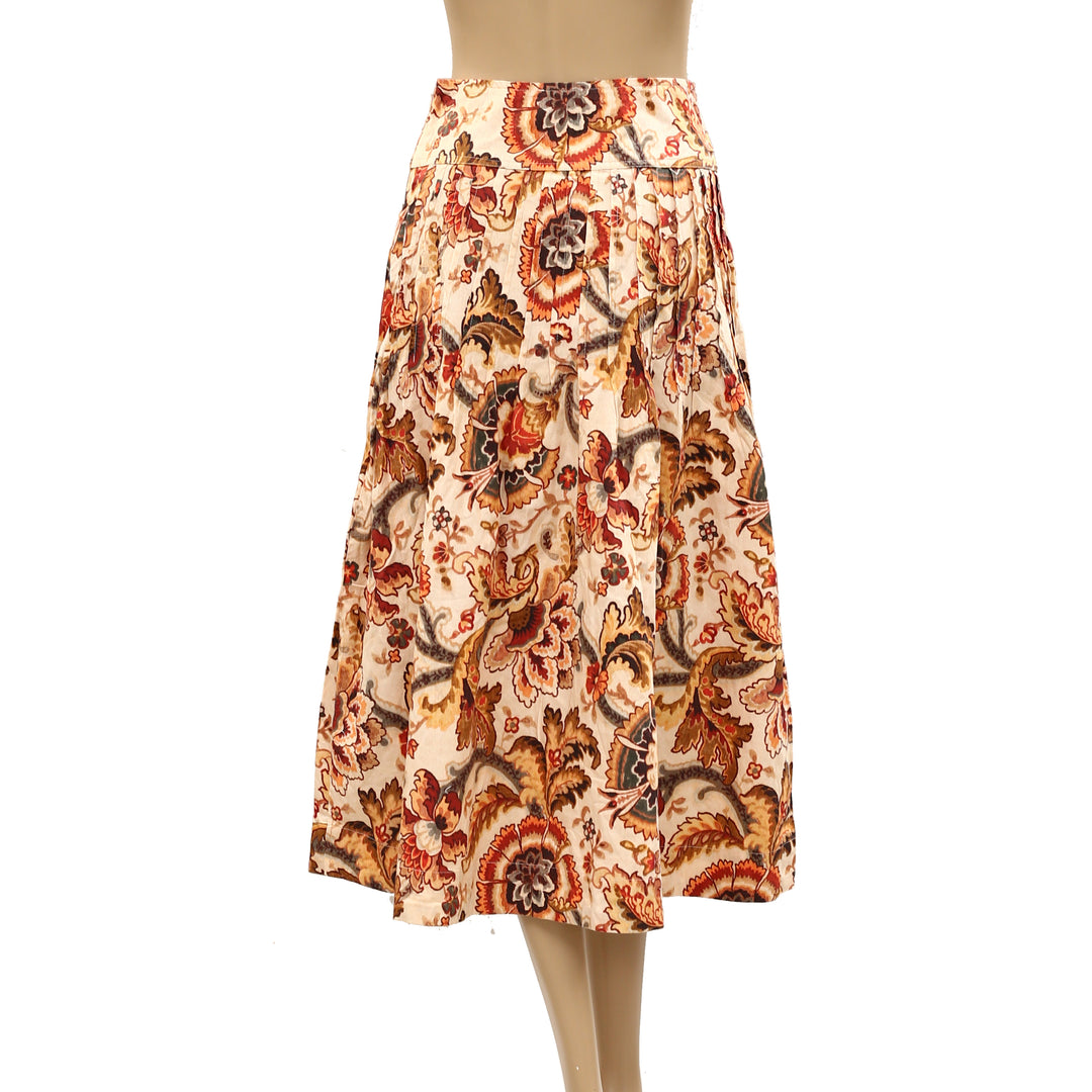 Anthropologie Love The Labe Lzarette Pleated Midi Skirt