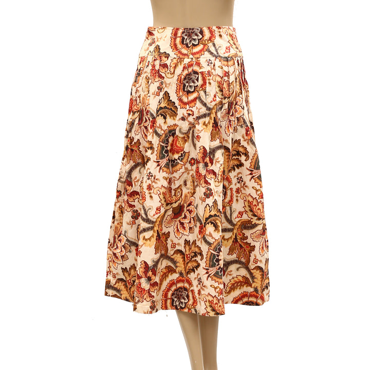 Anthropologie Love The Labe Lzarette Pleated Midi Skirt