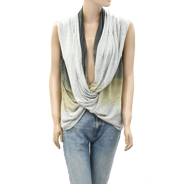DKNY Jeans Convertible Ombre Wrap Cover-Up Cardigan Top