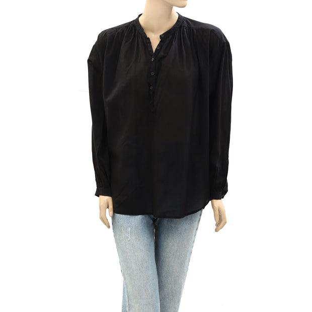 Nili Lotan Solid Tunic Shirt Top