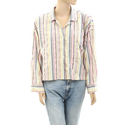 Kerri Rosenthal Striped Shirt Blouse Top