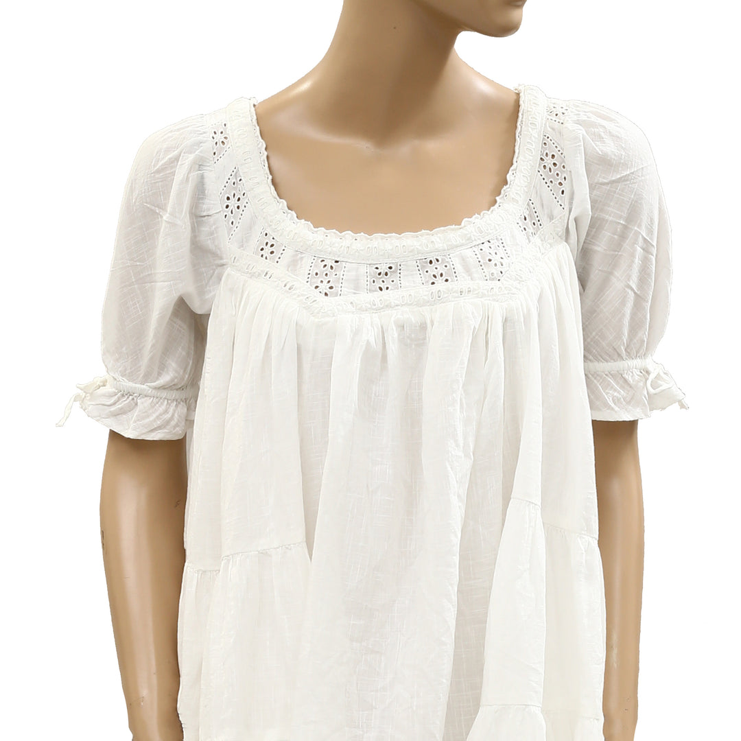 Free People Floral Embroidered Mini Dress