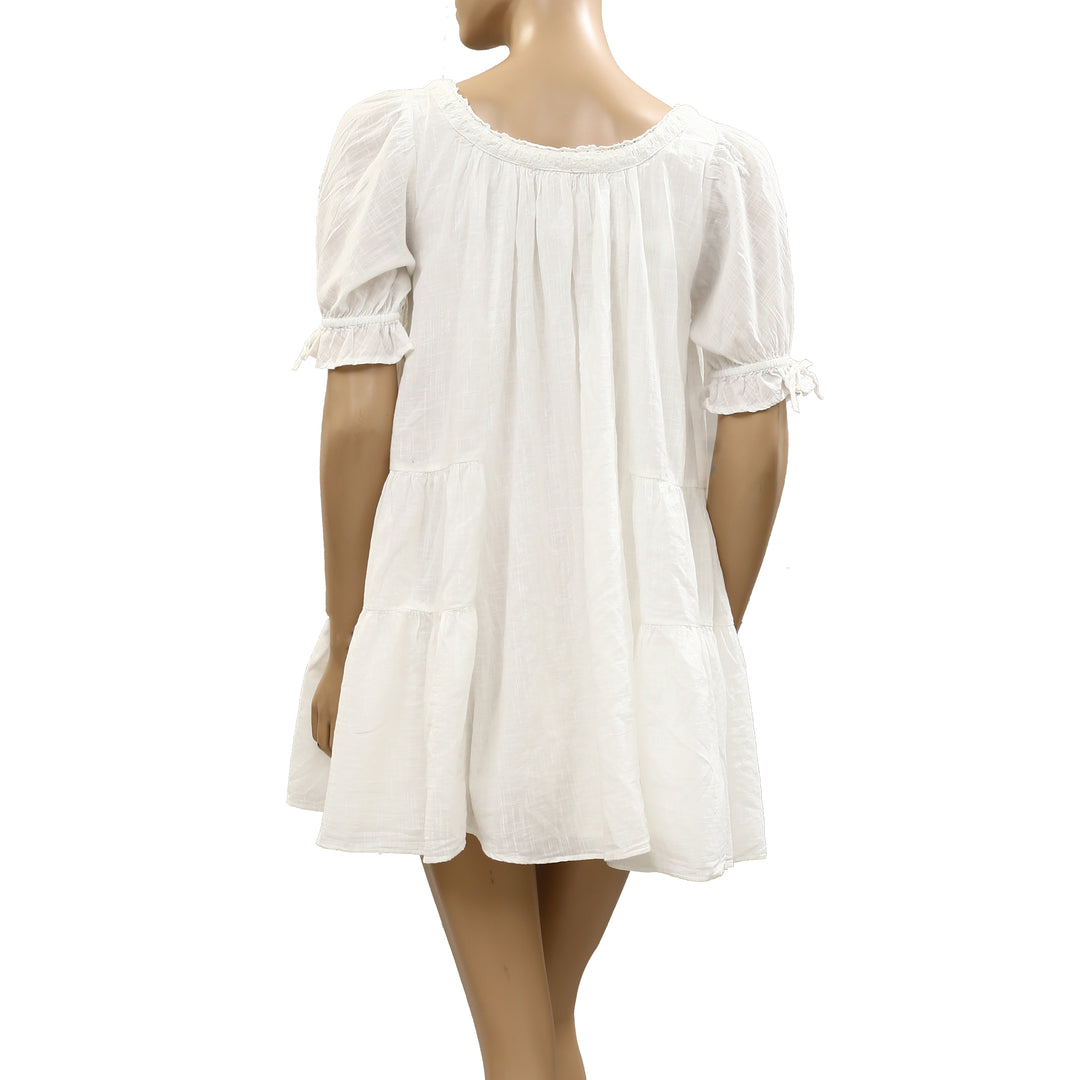 Free People Floral Embroidered Mini Dress