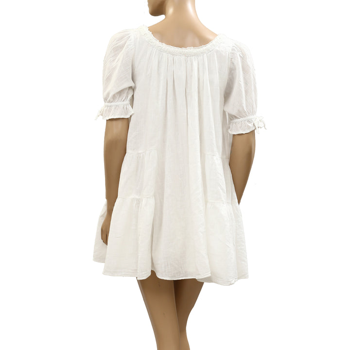 Free People Floral Embroidered Mini Dress