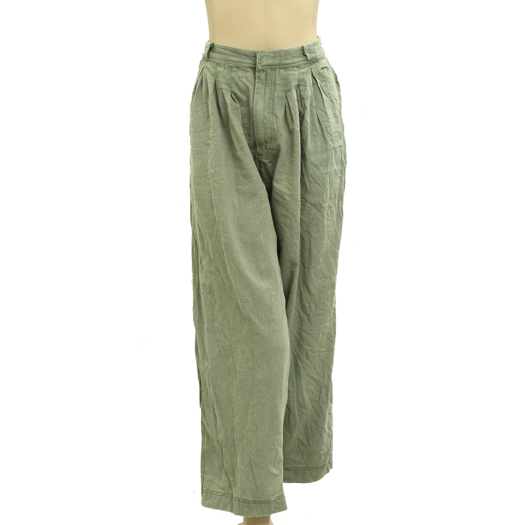 Free People Lotta Love Linen Trousers Pants