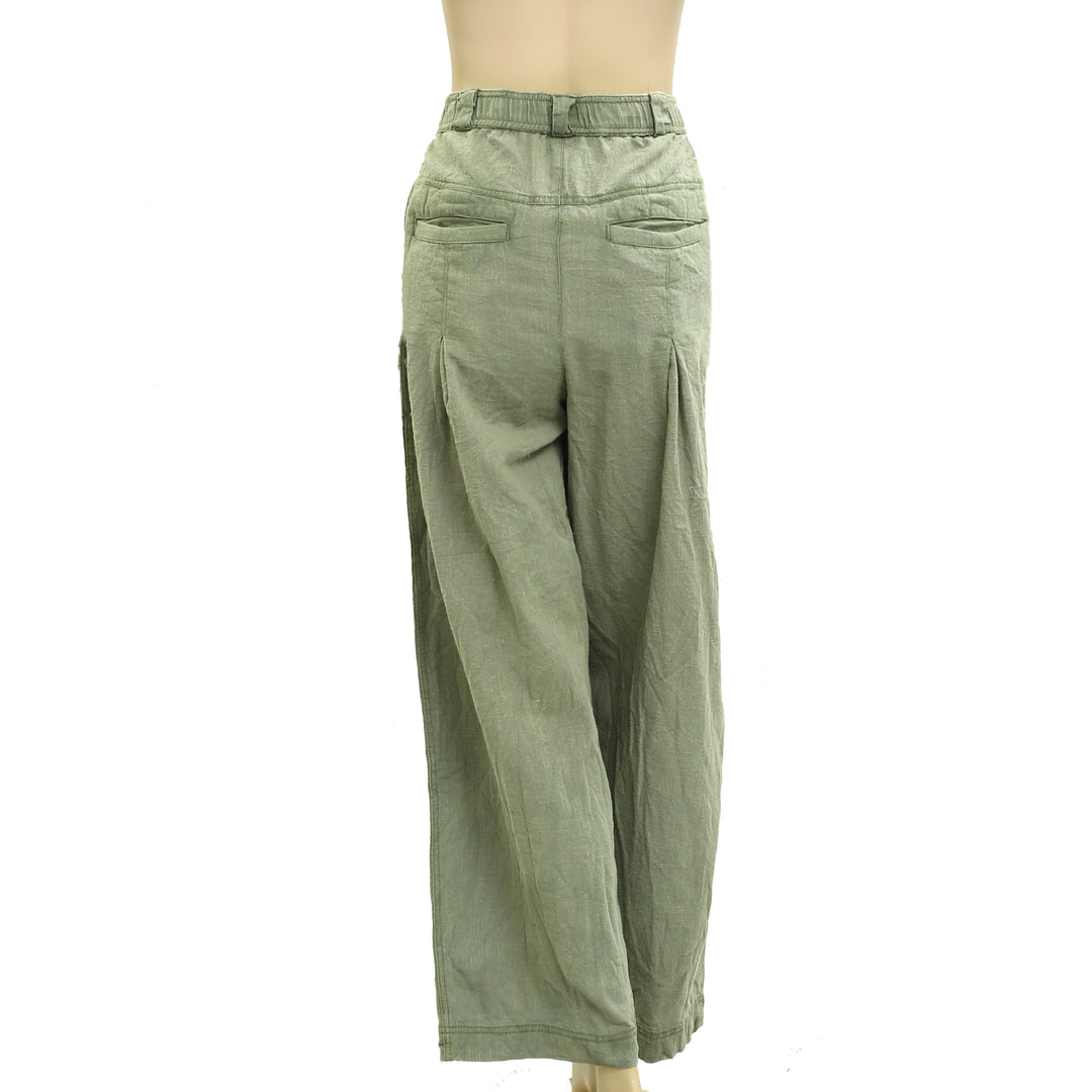 Free People Lotta Love Linen Trousers Pants