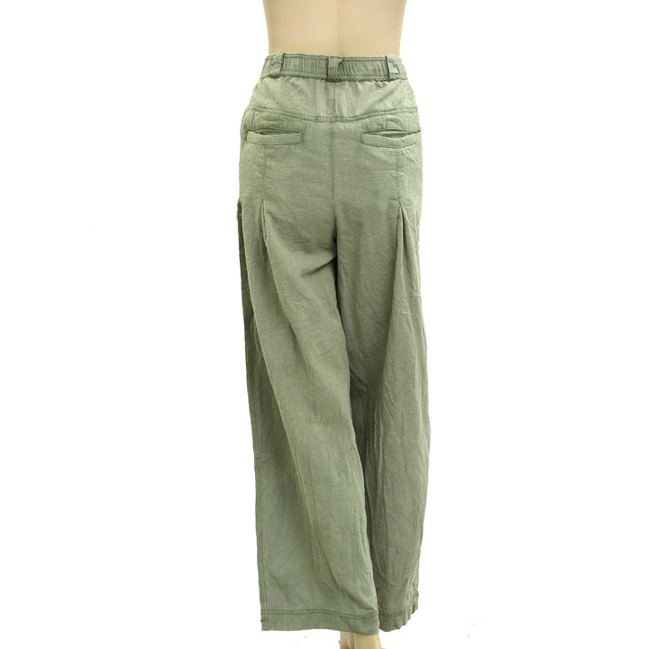Free People Lotta Love Linen Trousers Pants