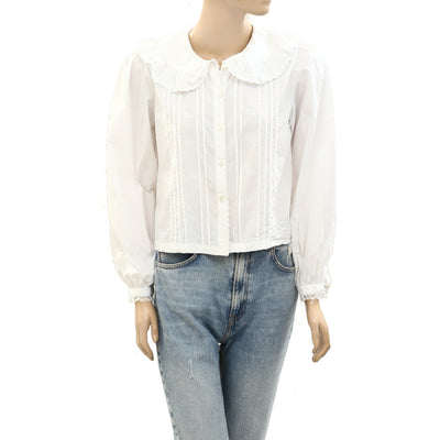 Sandy Liang Embroidered Blouse Top