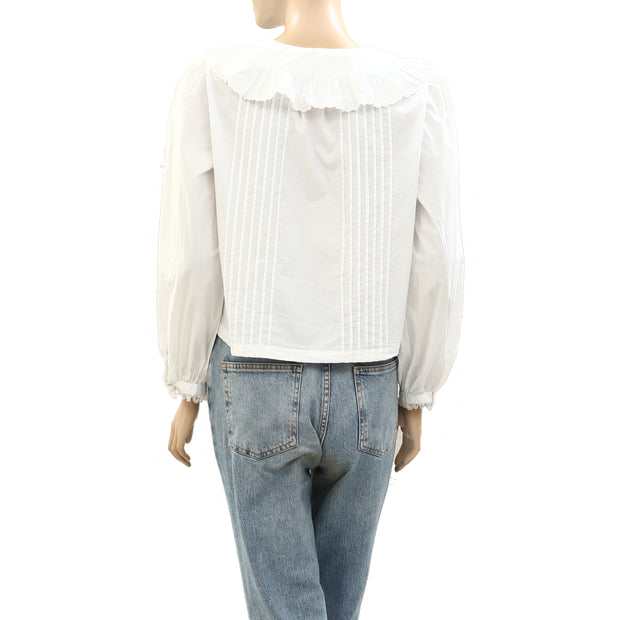 Sandy Liang Embroidered Blouse Top