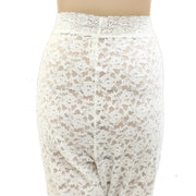 By Anthropologie Floral Lace Capri Cropped Pants