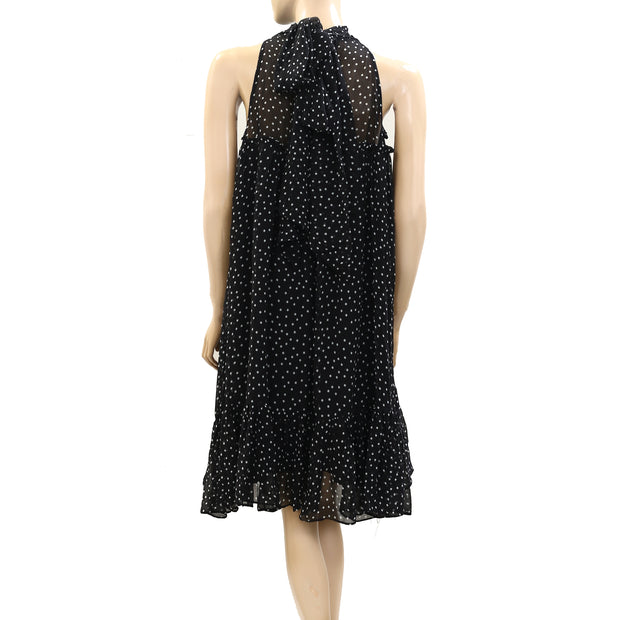 Maeve Anthropologie Ruffle Polka Dot Mini Dress