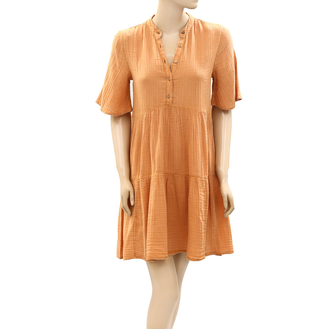 By Anthropologie Solid Short Sleeve Mini Dress White Chocolate Couture By Anthropologie Solid Short Sleeve Mini Dress White Chocolate Couture