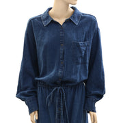 Pilcro Anthropologie Buttondown Denim Midi Dress