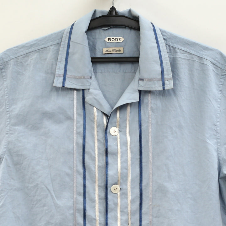 Bode Ribbon Plaid Short Sleeve Shirt