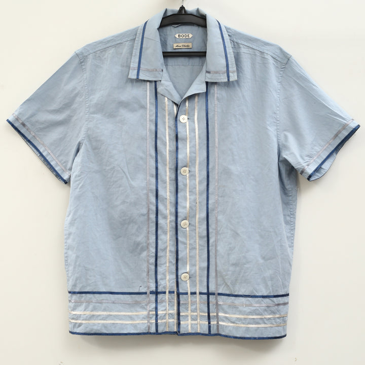 Bode Ribbon Plaid Short Sleeve Shirt