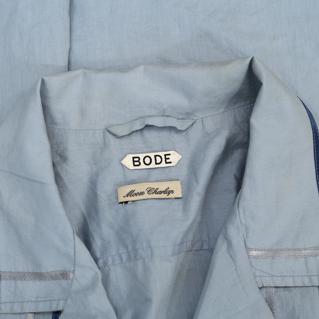 Bode Ribbon Plaid Short Sleeve Shirt