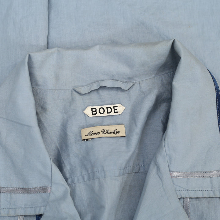 Bode Ribbon Plaid Short Sleeve Shirt