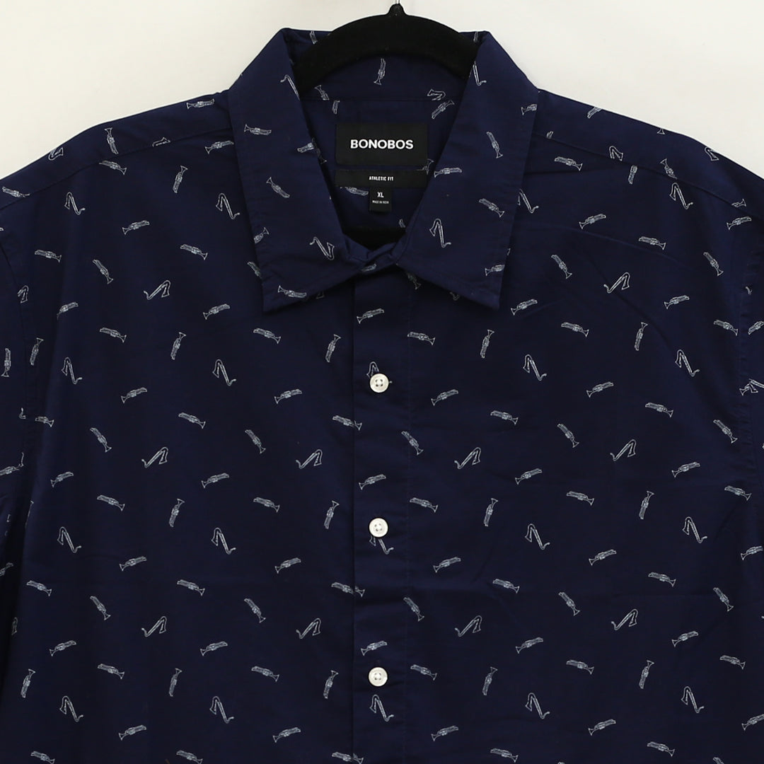 Bonobos Printed Short Sleeve Men's Shirt – White Chocolate Couture