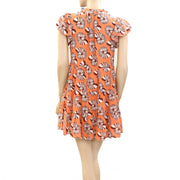 By Anthropologie Floral Tiered Mini Dress