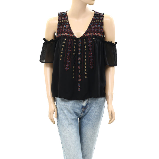 Abercrombie & Fitch Embroidered Blouse Top