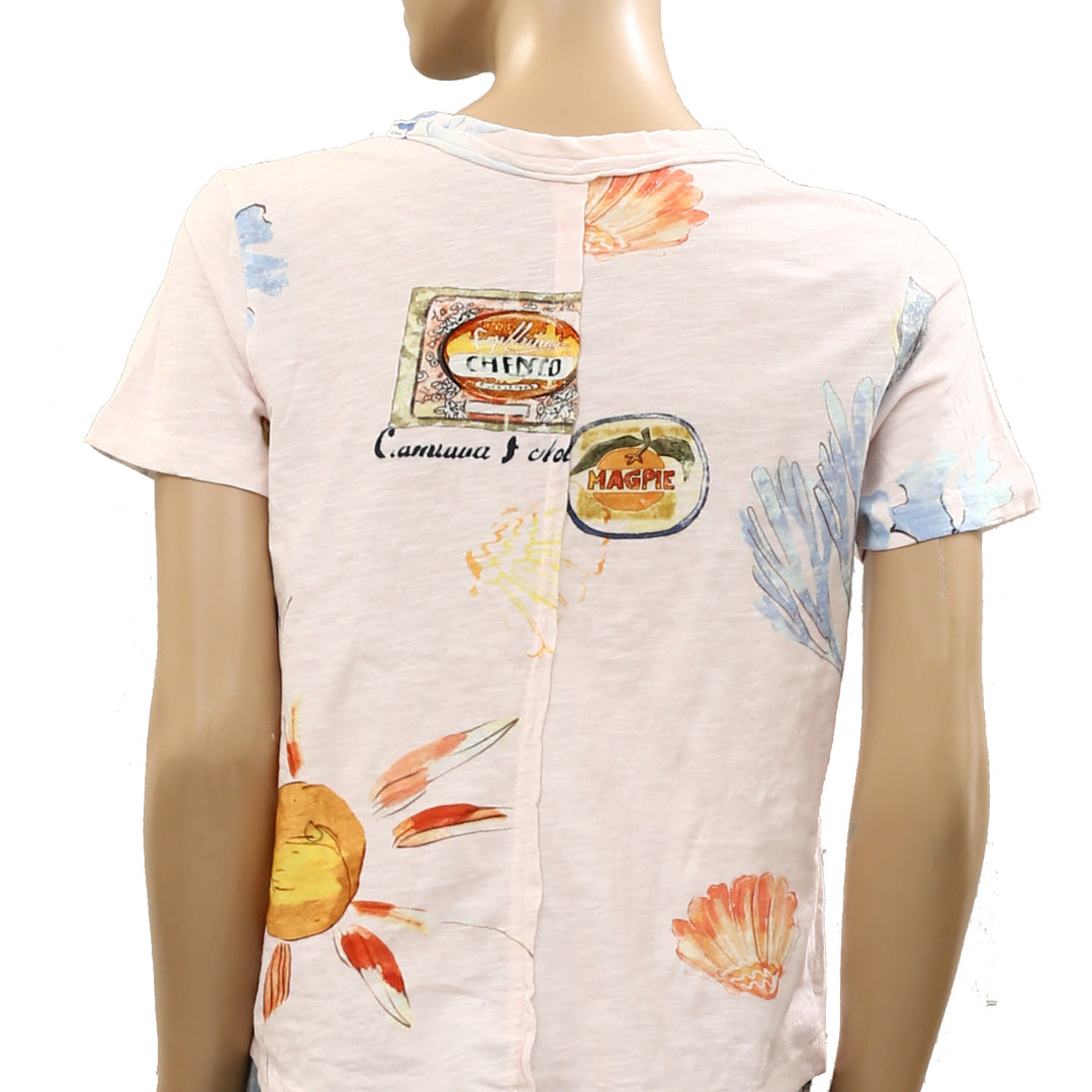 Pilcro Anthropologie The Bennie Cotton-Slub Crew-Neck T-Shirt