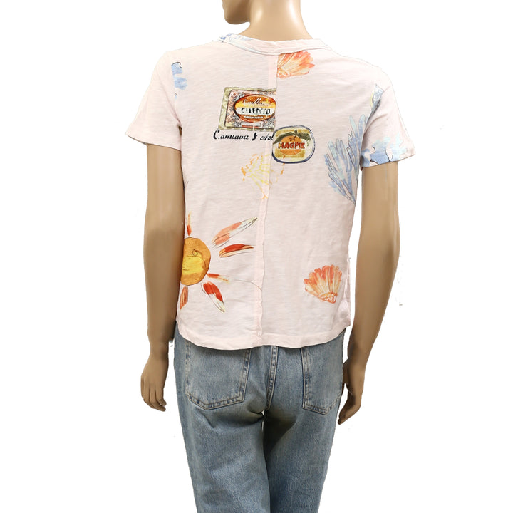 Pilcro Anthropologie The Bennie Cotton-Slub Crew-Neck T-Shirt