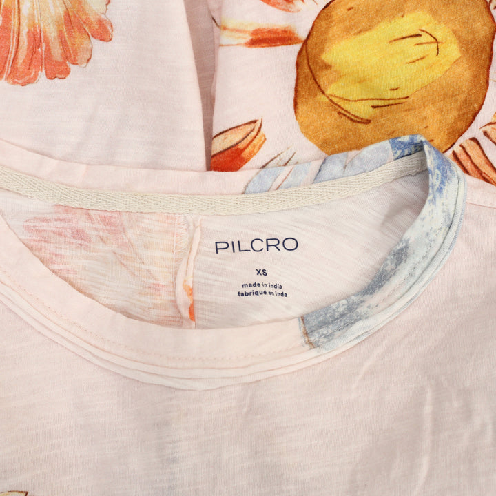Pilcro Anthropologie The Bennie Cotton-Slub Crew-Neck T-Shirt