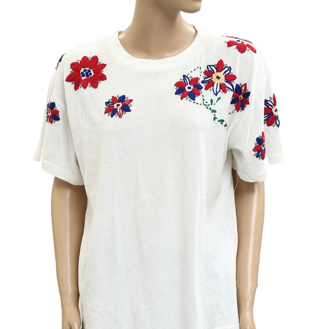 Free People Petal Stitch Tissue Tee Tunic Top