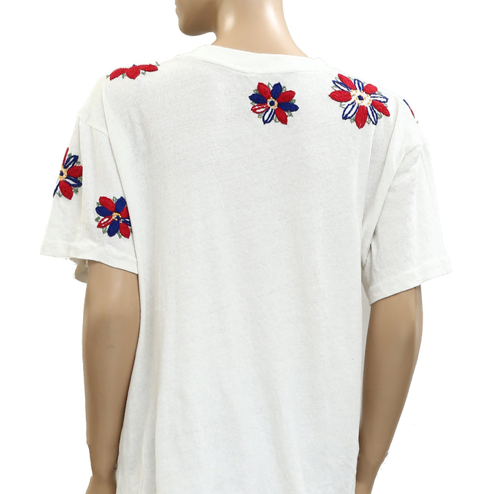 Free People Petal Stitch Tissue Tee Tunic Top