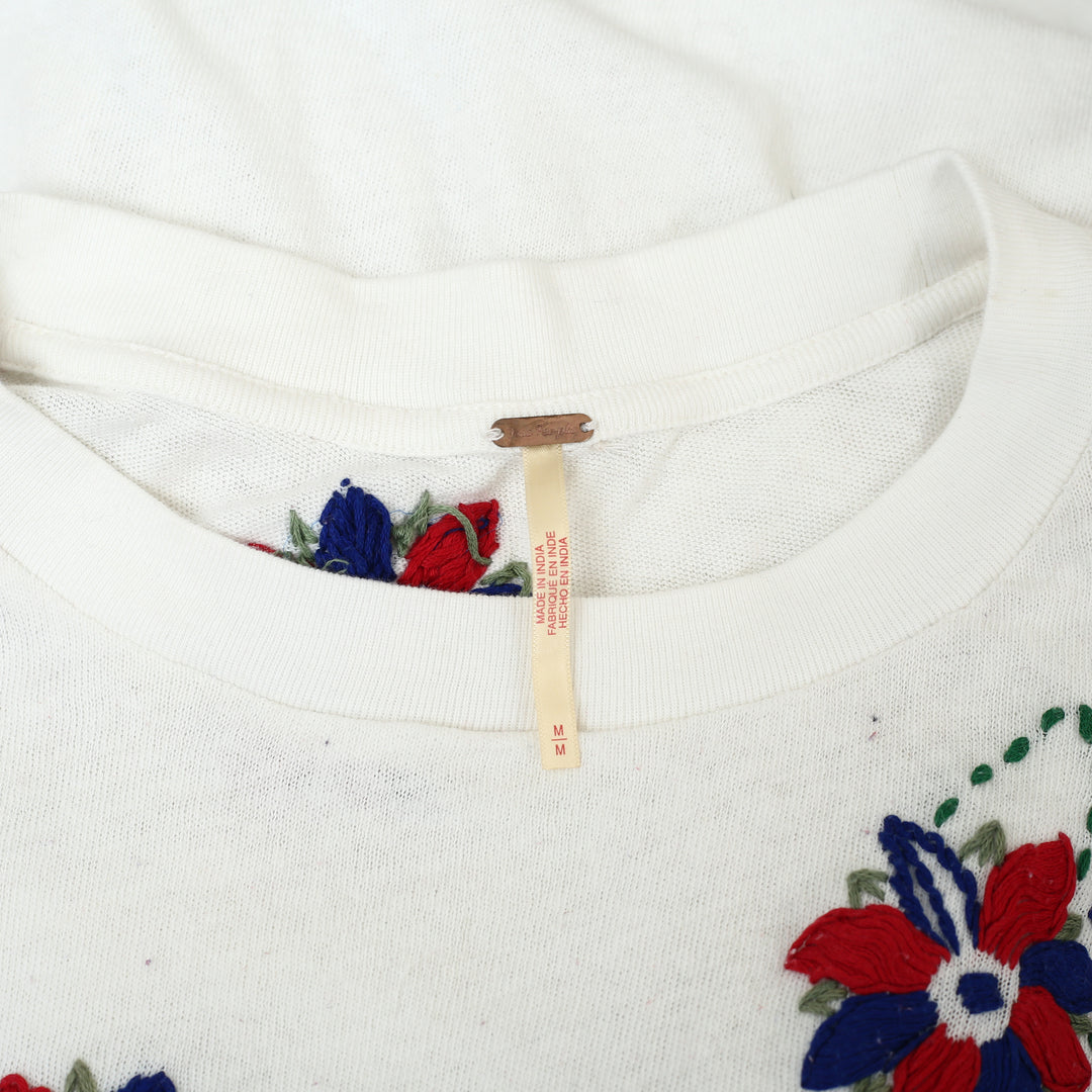 Free People Petal Stitch Tissue Tee Tunic Top