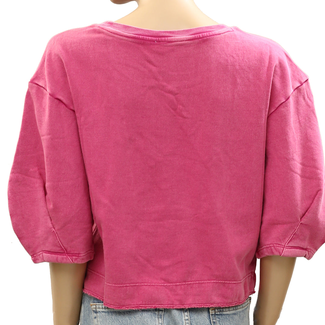 Anthropologie Kris Pleated Sweatshirt Top