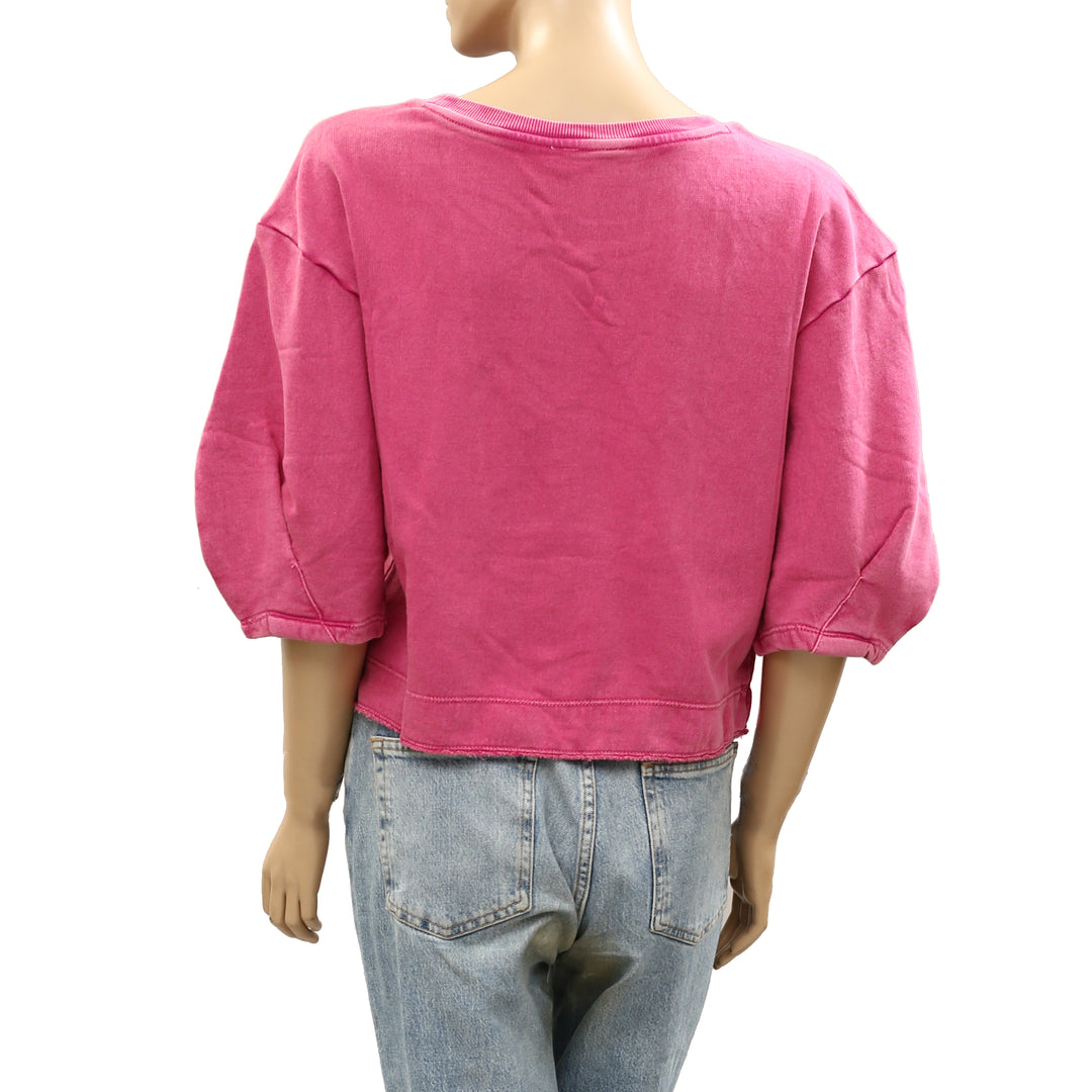 Anthropologie Kris Pleated Sweatshirt Top