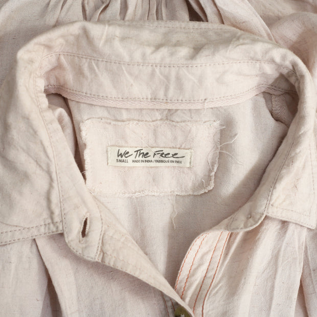 Free People We The Free Cassie Linen Shirt Top