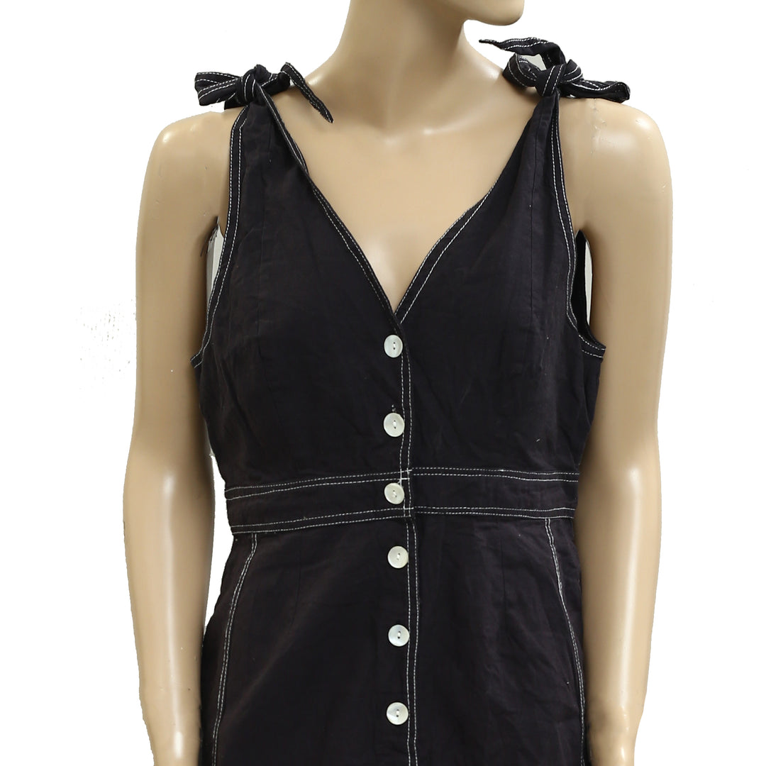 Free People London Town Overall Mini Dress