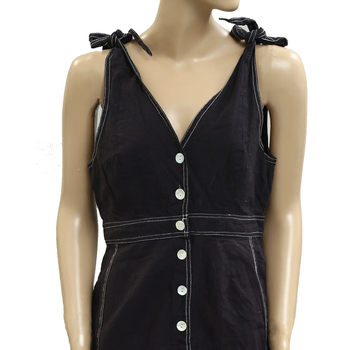 Free People London Town Overall Mini Dress